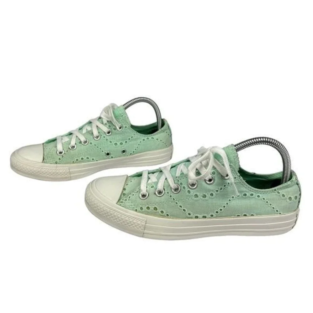Converse Sneakers Womens 8‎ All Star Eyelet Mint Green Low Top Shoes